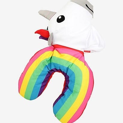 Unicorn Travel Neck Pillow 2-in-1 Zip and Flip