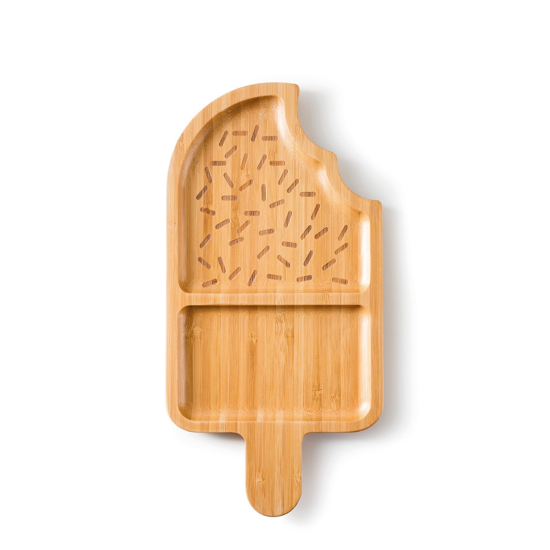 Bamboo Snack Plate Ice Cream Shape