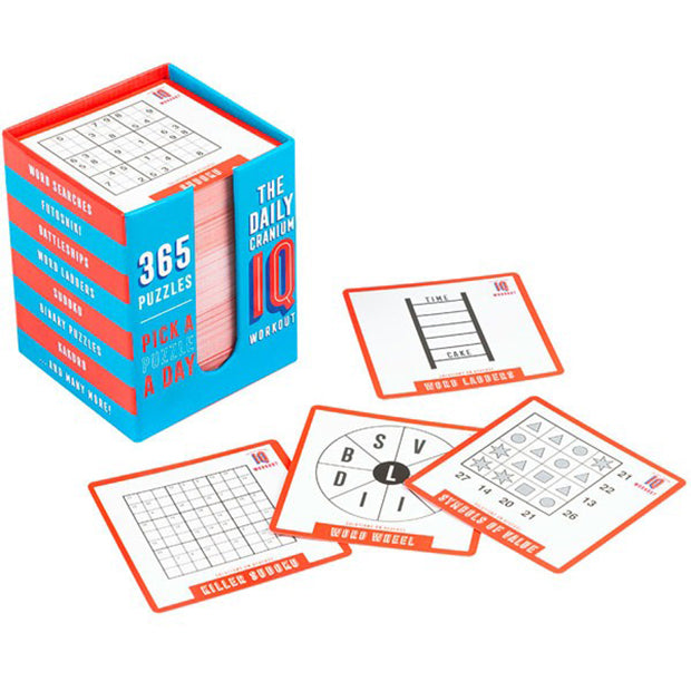 Daily Brain Training IQ Puzzle Cards - 365 Challenges