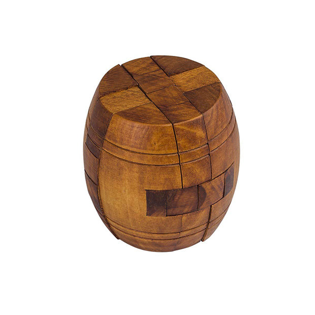 3D Wooden Barrel Interlocking Puzzle