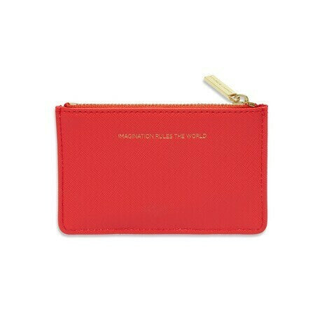 Card Holder Wallet Coral - Imagination Rules The World