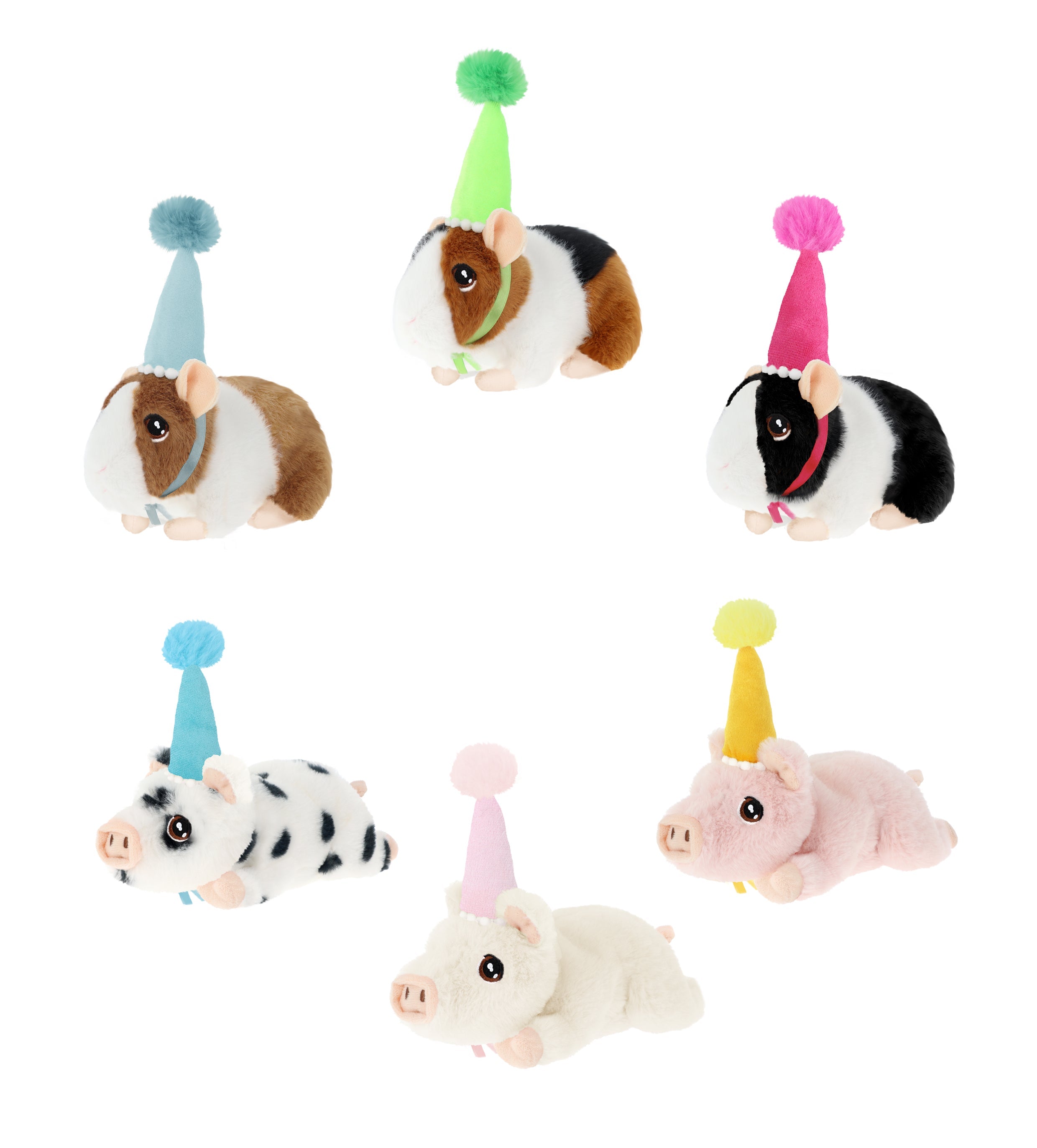 Assorted Guinea Pigs and Piglets 15cm Soft Toy - 6 Styles