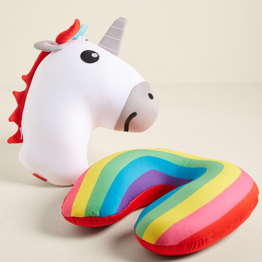 Unicorn Travel Neck Pillow 2-in-1 Zip and Flip