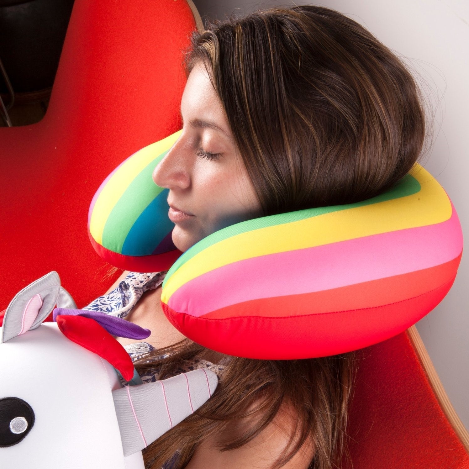 Unicorn Travel Neck Pillow 2-in-1 Zip and Flip