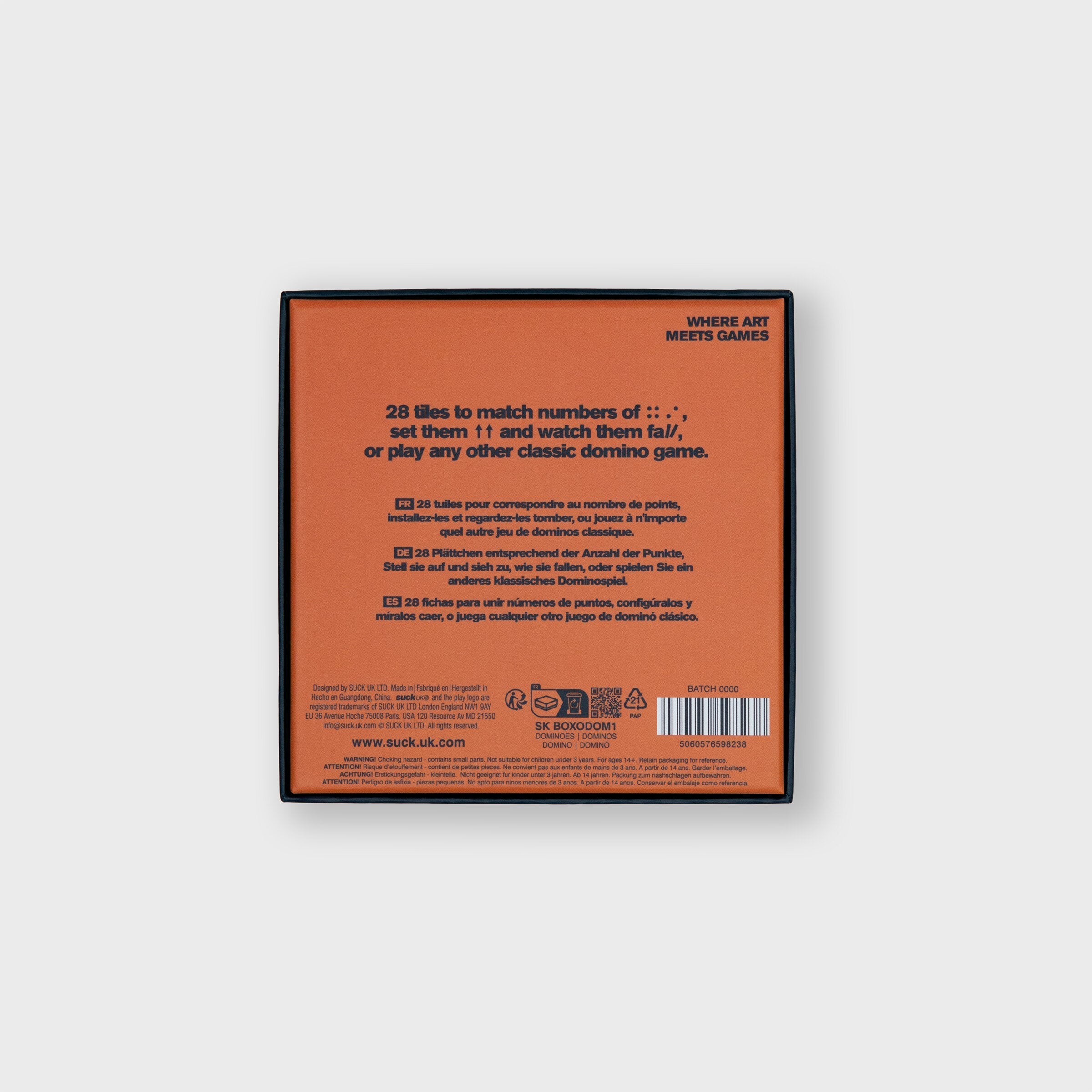 Dominoes Set - 28 Colourful Tiles Premium Packaging