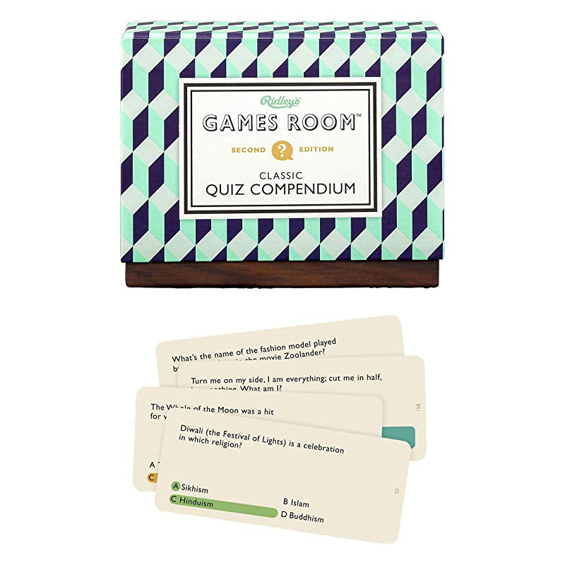 Classic Quiz Card Game Set - 4 Trivia Decks