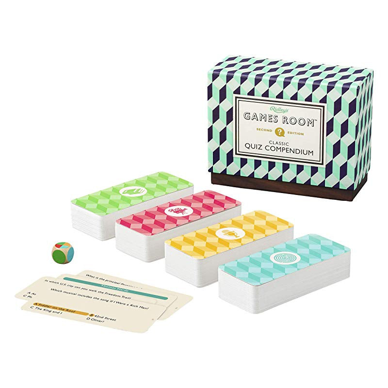 Classic Quiz Card Game Set - 4 Trivia Decks
