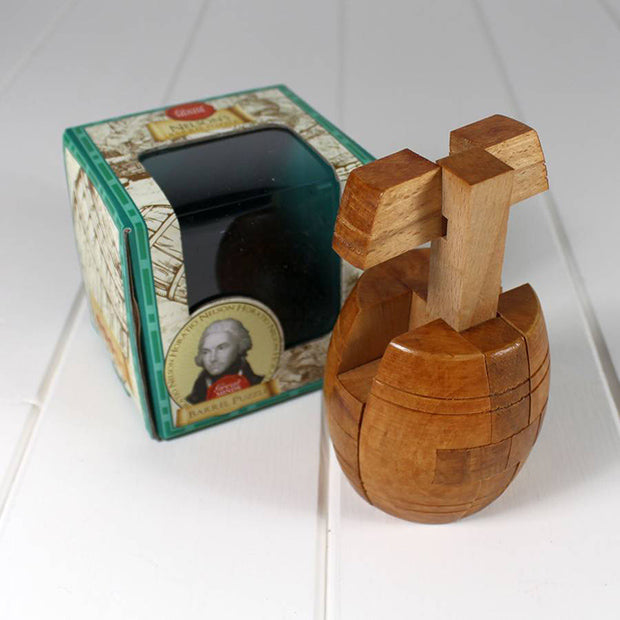 3D Wooden Barrel Interlocking Puzzle