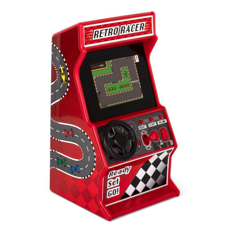 Mini Retro Racing Arcade Game with Steering Wheel