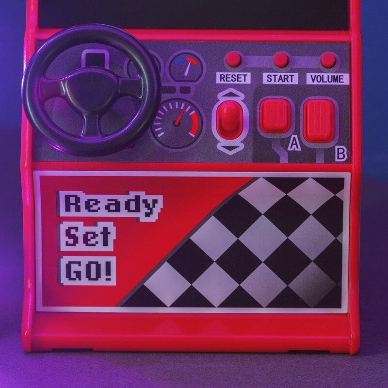 Mini Retro Racing Arcade Game with Steering Wheel