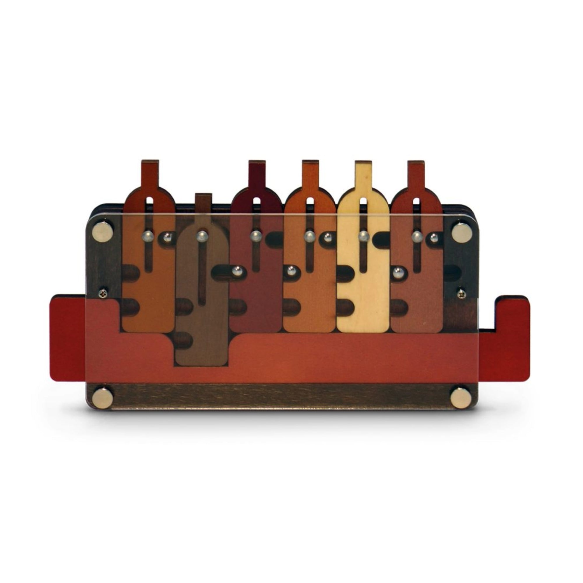 Waiter's Tray Logic Puzzle - Wood and Metal
