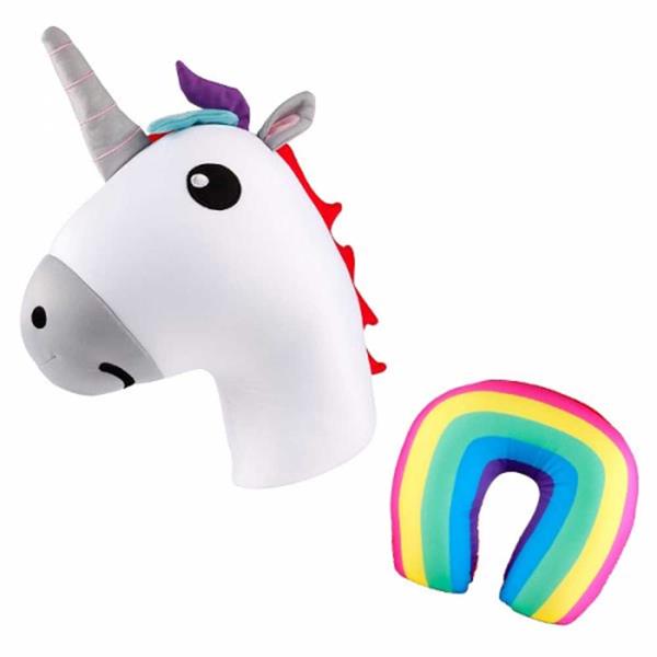 Unicorn Travel Neck Pillow 2-in-1 Zip and Flip